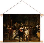 Textielposter / Wandkleed De Nachtwacht - Rembrandt van Rijn - 60x50 cm