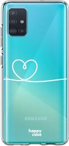 HappyCase Samsung Galaxy A71 Hoesje Flexibel TPU Hartje Print