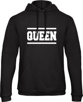 King / Queen Hoodie Lines (Queen - Maat XXL) | Koppel Cadeau | Valentijn Cadeautje voor hem & haar