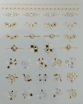 Nail Art Stickers - Nagel Stickers - Korneliya 3D Nail Jewels DeLuxe - DL05 Pearls and Diamonds