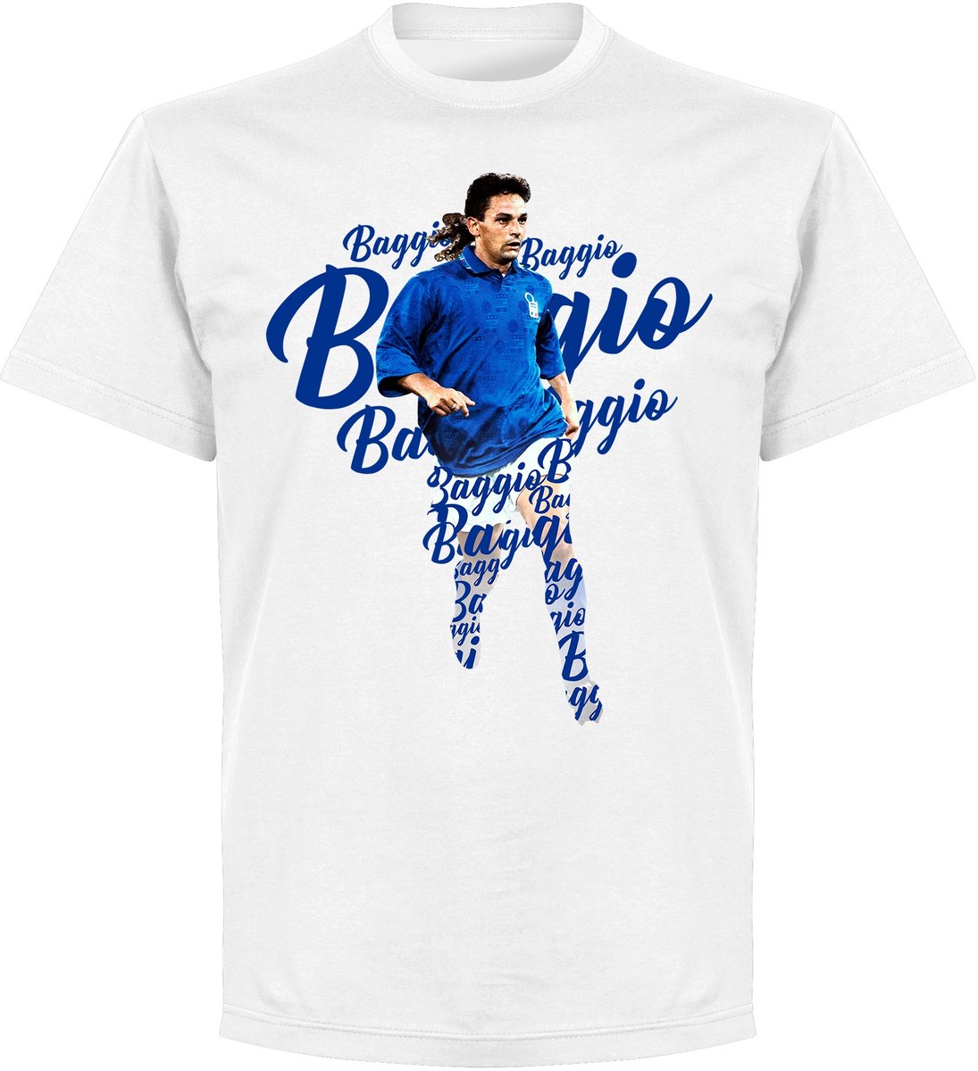 Roberto Baggio Script T-Shirt - Wit - S