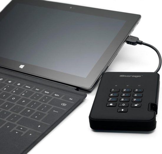 iStorage diskAshur2 SSD - externe harde schijf - 256 GB - SSD - Cijfercode - Zwart van Merkloos — afbeelding 5