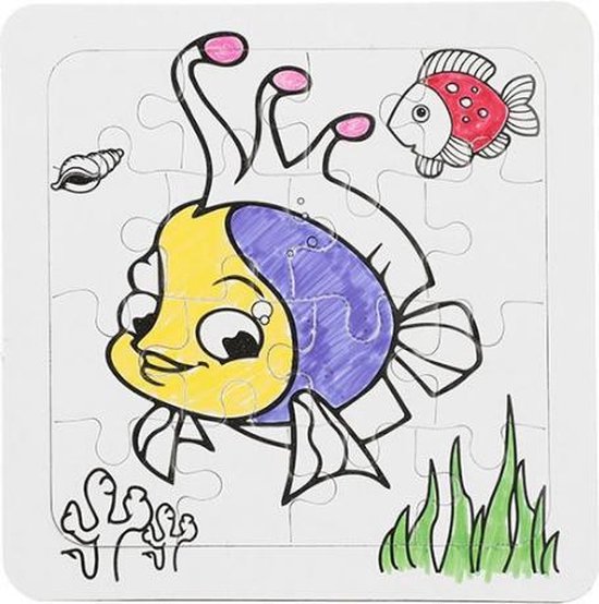 Lot De 10/20 Puzzles Vierges 24 Pièces Avec Crayons – Dessin, Peinture, Création, Dès 4 Ans