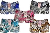 Dames boxer 5-pack Luipaard print multi color - Size L