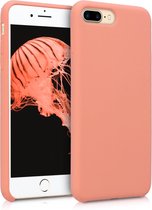 kwmobile telefoonhoesje voor Apple iPhone 7 Plus / iPhone 8 Plus - Hoesje met siliconen coating - Smartphone case in koraal