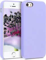 kwmobile telefoonhoesje geschikt voor Apple iPhone SE (1.Gen 2016) / iPhone 5 / iPhone 5S - Hoesje met siliconen coating - Smartphone case in lavendel