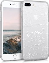 kwmobile telefoonhoesje voor Apple iPhone 7 Plus / 8 Plus - Hoesje voor smartphone in wit / transparant - Wiskundige Formules design