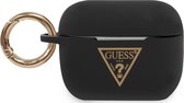 Guess Silicone Triangle Case voor Apple Airpods Pro 1 (1e generatie) - Zwart