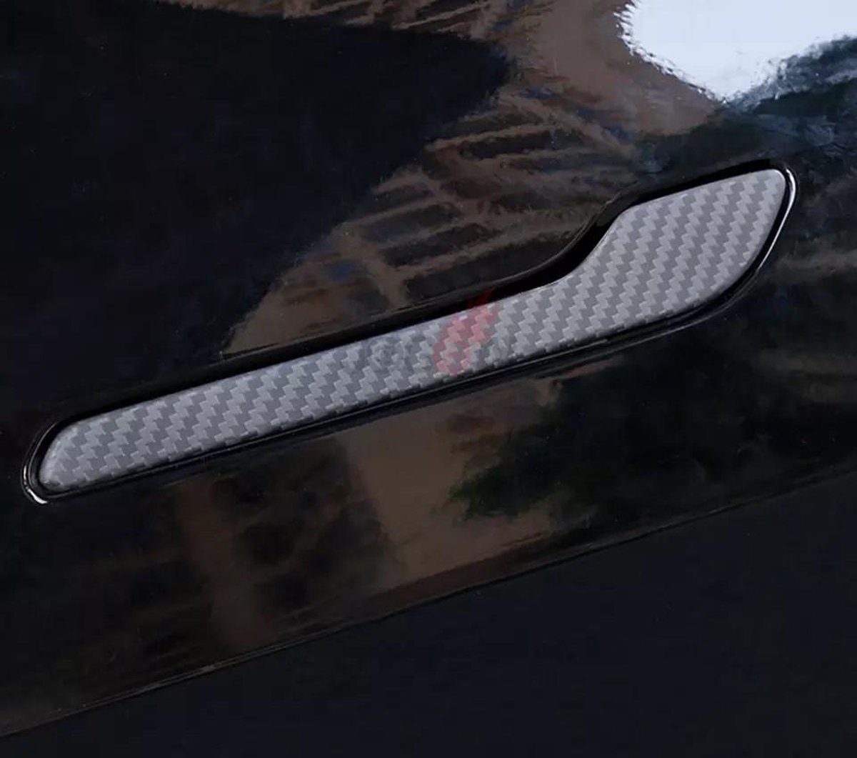 Tesla Model 3 Chrome Delete Deurgreep Carbon Mat Handvat Cover Set Auto Accessoires Styling NL en BE