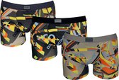 Boxershorts met kleurrijke fantasieprint 3-pack maat – XL