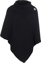Poncho tricoté Knit Factory Nicky - Zwart - Taille unique