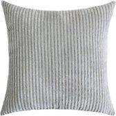 Set van 2 Velvet Kussenslopen – 50 x 50 cm – Lichtgrijs
