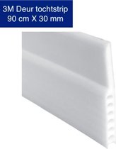 KD | Sterke Deur tochtstrip 3M| 90 cm X 3 cm | 1 stuk | Vocht, wind en water werend | Wit