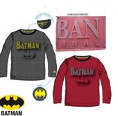 Marvel Batman - longsleeve - shirt - kinder - rood - maat 122/128
