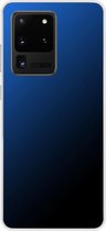 Samsung Galaxy S20 Ultra - Smart cover - Blauw Zwart - Transparante zijkanten