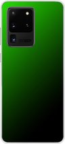 Samsung Galaxy S20 Ultra - Smart cover - Groen Zwart - Transparante zijkanten