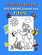 Coloriage enfant Les chiens jouent aux pirates