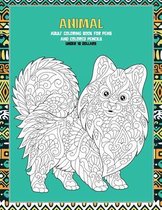 Adult Coloring Book for Pens and Colored Pencils - Animal - Under 10 Dollars