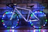 Coloré - Éclairage de Éclairage de vélo- Roue de bicyclette lumineuse à cordes de bicyclette - Éclairage de roue de bicyclette - 20 Leds-Convient - Coloré - Convient pour 1 roue de vélo - un vélo a besoin de deux lumières LED