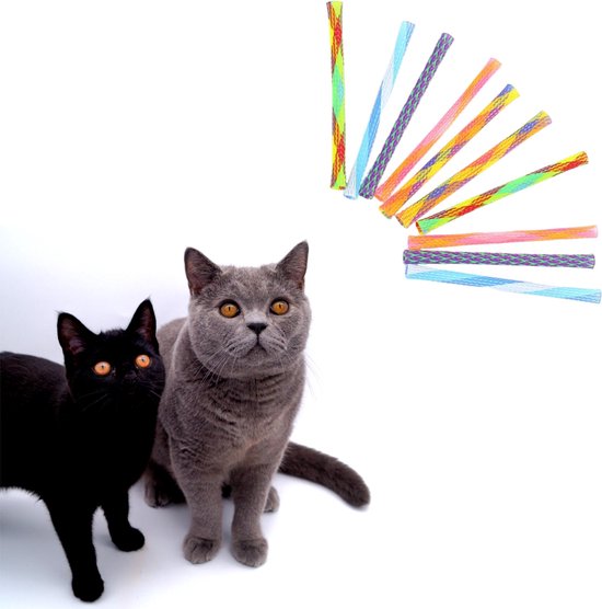 Make Me Purr Kitty Boinks Springveren - 10 stuks - Kattenspeeltjes - Kattenveertjes cadeau geven