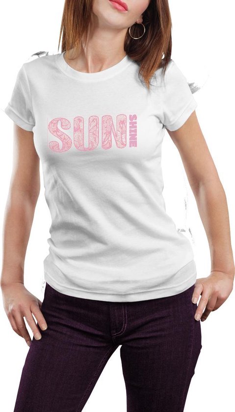 Chemise Sunshine - T-shirt - Femme - Taille L - Wit