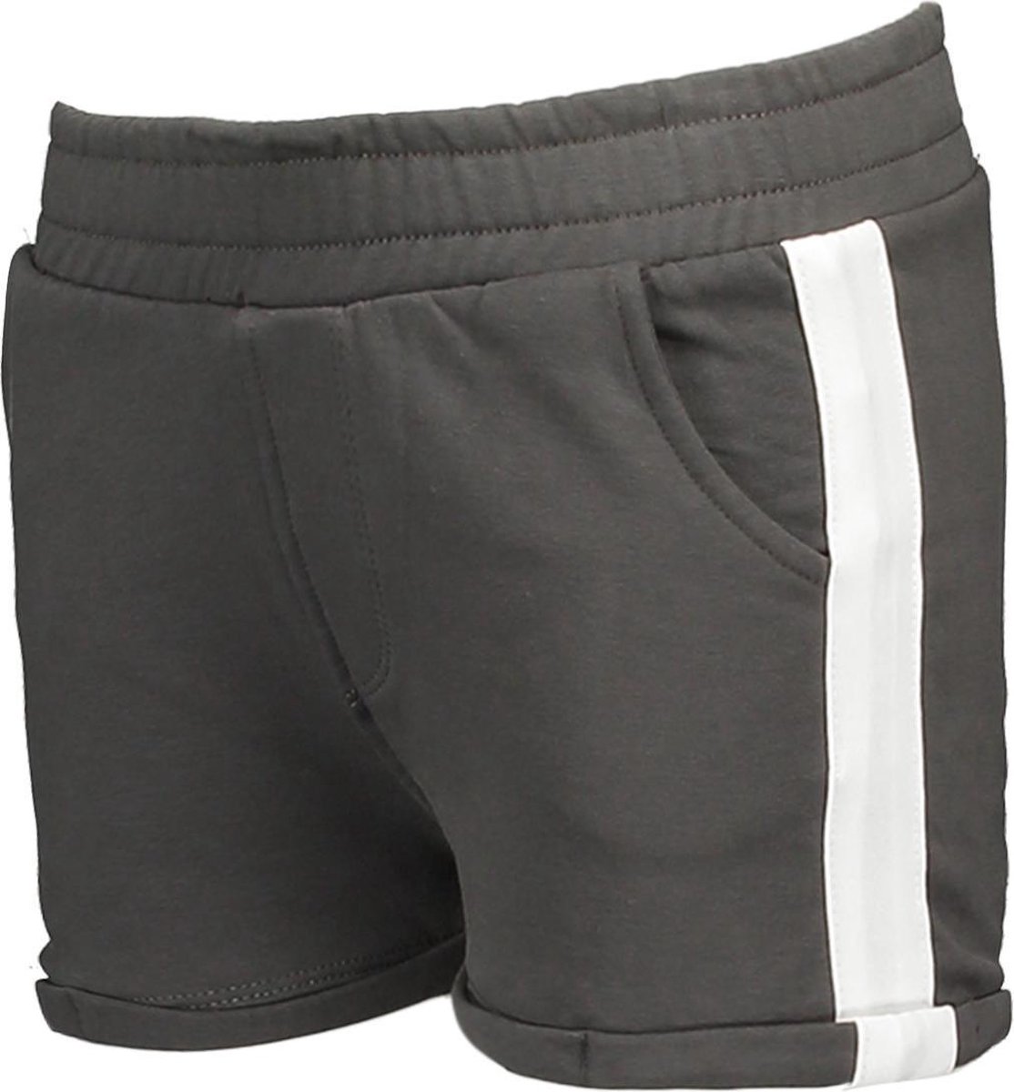 Moodstreet Meisjes Short met contrast streep - Antra - Maat 86/92