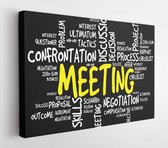 Meeting business concept, words cloud, presentation background  - Modern Art Canvas - Horizontal - 350907518 - 40*30 Horizontal