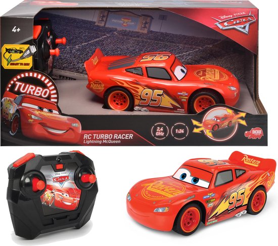 Dickie Toys - RC Cars 3 Lightning McQueen Turbo Racer - 2,4GHz - Bestuurbare auto - Vanaf 4 jaar
