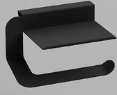 Porte-rouleau design Quick noir mat avec étagère pour smartphone