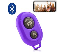 MOJOGEAR Bluetooth remote shutter - Afstandsbediening voor smartphone camera — Compatibel met Android / iOS / Windows Phone – Paars