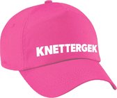 Knettergek fun pet roze voor dames en heren - knettergek baseball cap - carnaval fun accessoire