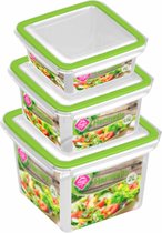 Diepvries/koelkast voedsel bewaarbakjes set van 6x stuks diverse formaten in 1 - 1.5 - 2 liter inhoud