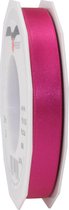 1x Luxe Hobby/decoratie fuchsia roze satijnen sierlinten 1,5 cm/15 mm x 25 meter- Luxe kwaliteit - Cadeaulint satijnlint/ribbon