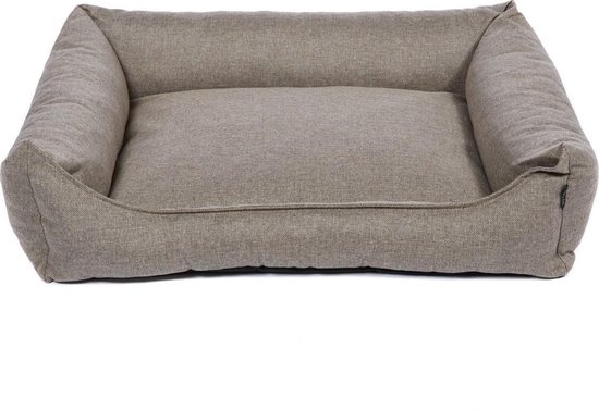 snObbs Kingston M Hondenmand - Hondenkussen – Trendy Hondenbank - Hondenbed Geschikt voor de Wasmachine - 90 x 75 x 23 - Beige