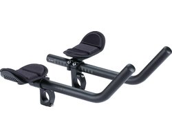 BBB Cycling Extra Lang Opzetstuur Racefiets - Verstelbaar Ligstuur met Armsteun - Tijdritstuur - Triathlon Stuur - Compatibel met 31.8 of 25.4 mm Fietsstuur - AeroMax BHB-60