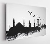 Onlinecanvas - Schilderij - Istanbul City Skyline Vector Illustration. Art Horitonzal Horizontal - Multicolor - 75 X 115 Cm