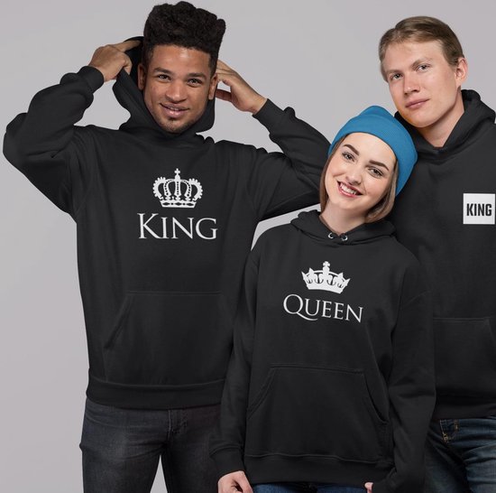 King / Queen Hoodie Classic (Queen - Maat M) | Koppel Cadeau | Valentijn Cadeautje voor hem & haar - B&C Collection