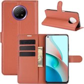 Book Case - Xiaomi Redmi Note 9T Hoesje - Bruin