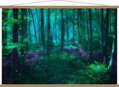 Schoolplaat – Sprookjesachtig Bosgebied - 120x80cm Foto op Textielposter (Wanddecoratie op Schoolplaat)