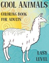 Coloring Book for Adults Cool Animals - Easy Level