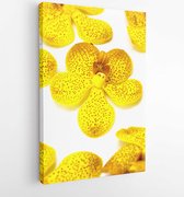 Onlinecanvas - Schilderij - Beautiful Yellow Orchid Art Vertical Vertical - Multicolor - 40 X 30 Cm