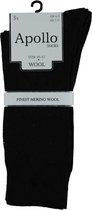 Merino Wollen Sokken - Zwart - 3 Paar - Maat 43-46