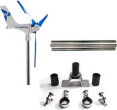 Wind Generator Silentwind Pro 12V 420 Watt + RVS Montageset boot + RVS paal 3 meter