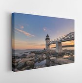 Marshall Point Lighthouse Sunset - Modern Art Canvas  - Horizontal - 552015295 - 80*60 Horizontal