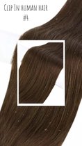 Clip In Extensions #4 bruin 30cm dik&vol human hair