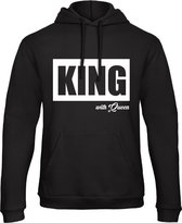 King / Queen Hoodie Big (King - Maat XXL) | Koppel Cadeau | Valentijn Cadeautje voor hem & haar