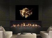 Luxe Wanddecoratie - Fotokunst Gold Velvet - Hoogste kwaliteit Dibond - 100 x 150 - Aluminium Ophangsysteem