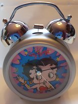 Wekker - Betty Boop - 11 x 9 x 4.5 cm - Zilverkleur