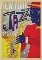 Muziek Poster - New York Jazz - Wandposter 60 x 40 cm