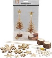 Faux Leather Kerstboom, dikte 0,55 mm, goud, 1set